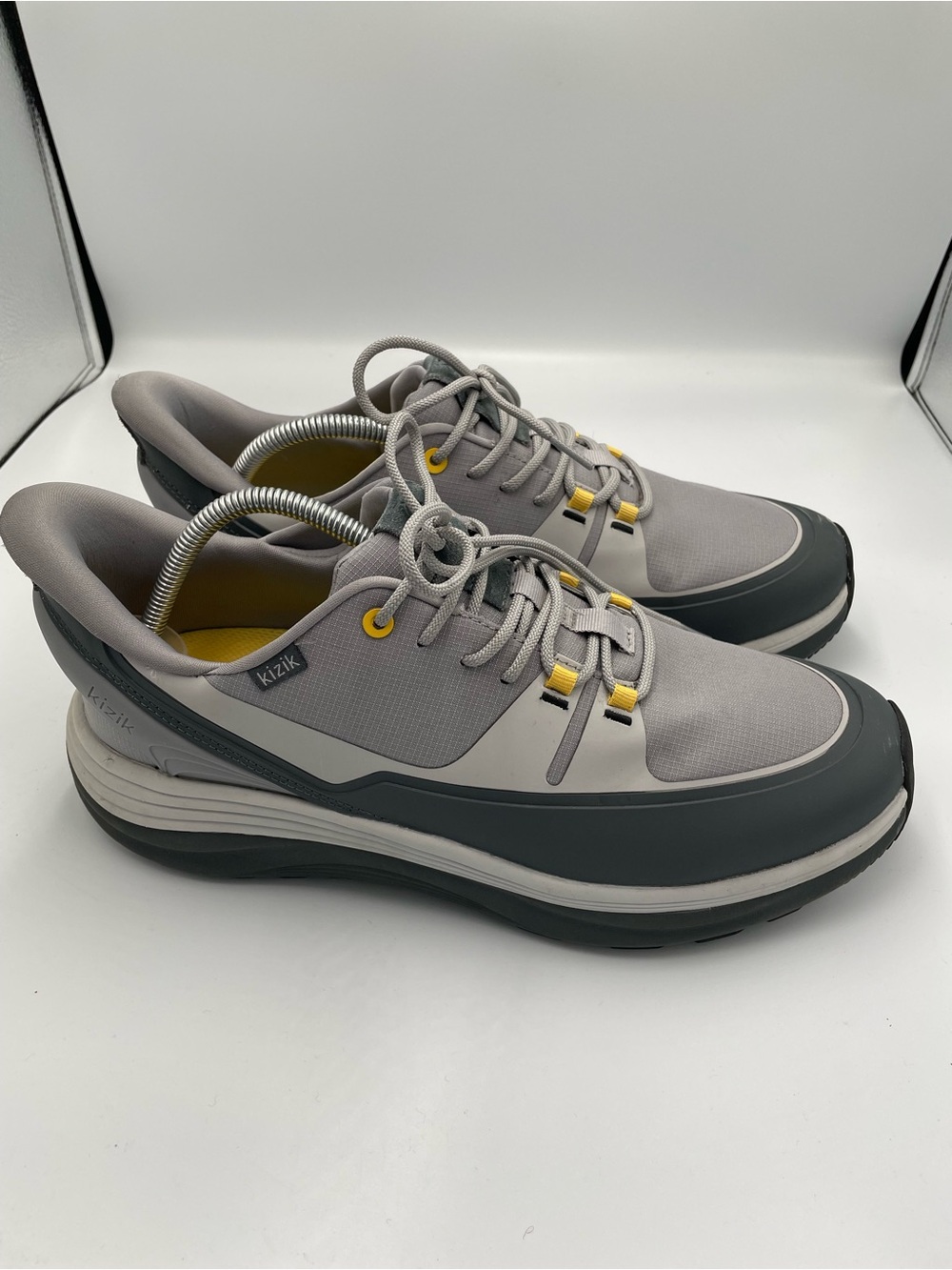 Kizik Men's London AT - Alloy/Poppyseed — New Slip-On Hands-Free Shoes Size 12